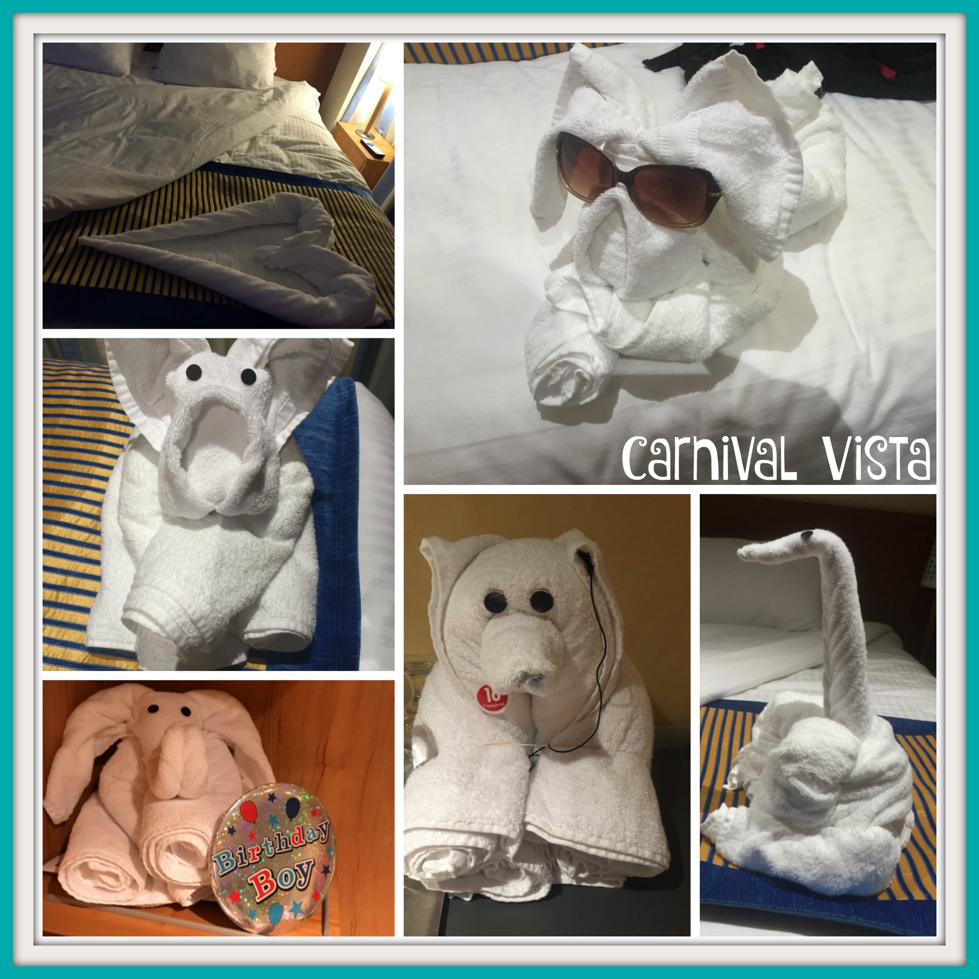 Carnival Vista Towel Animals