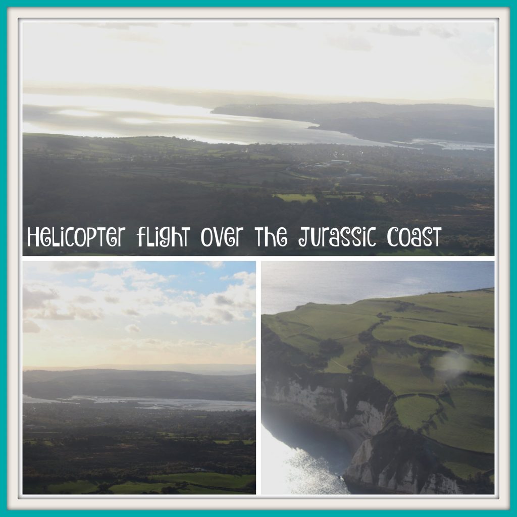 Helicopter flight over the jurassic coast