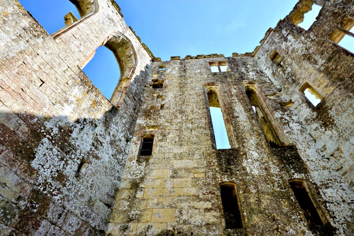 Looking up Old Wardour Castle