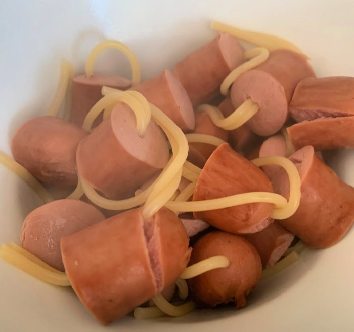 Spaghetti Dogs Bowl