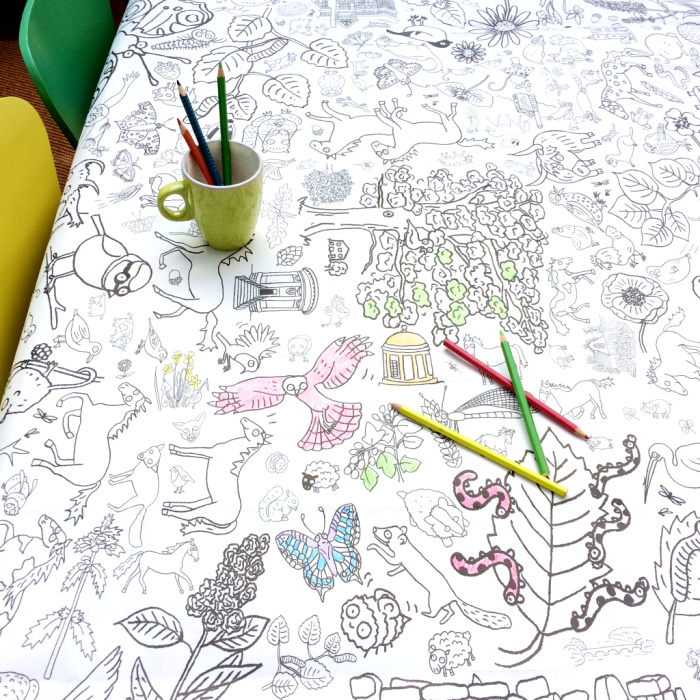 EGGNOGG COLOUR-IN TABLECLOTH TC11 table